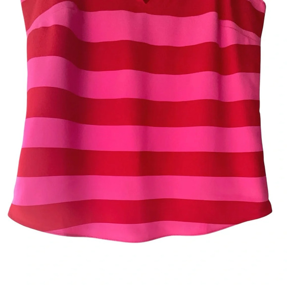 J CREW NWOT PINK & RED STRIPED CAMISOLE TOP | SIZE: 0 - Picture 4 of 9